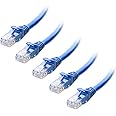 Cable Matters 10Gbps 5-Pack Snagless Cat 6 Ethernet Cable - 6ft, Cat 6 Cable, Cat6 Cord, Ethernet Cord, Blue
