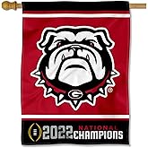 UGA Bulldogs College Football National 2022 Champions House Banner Flag