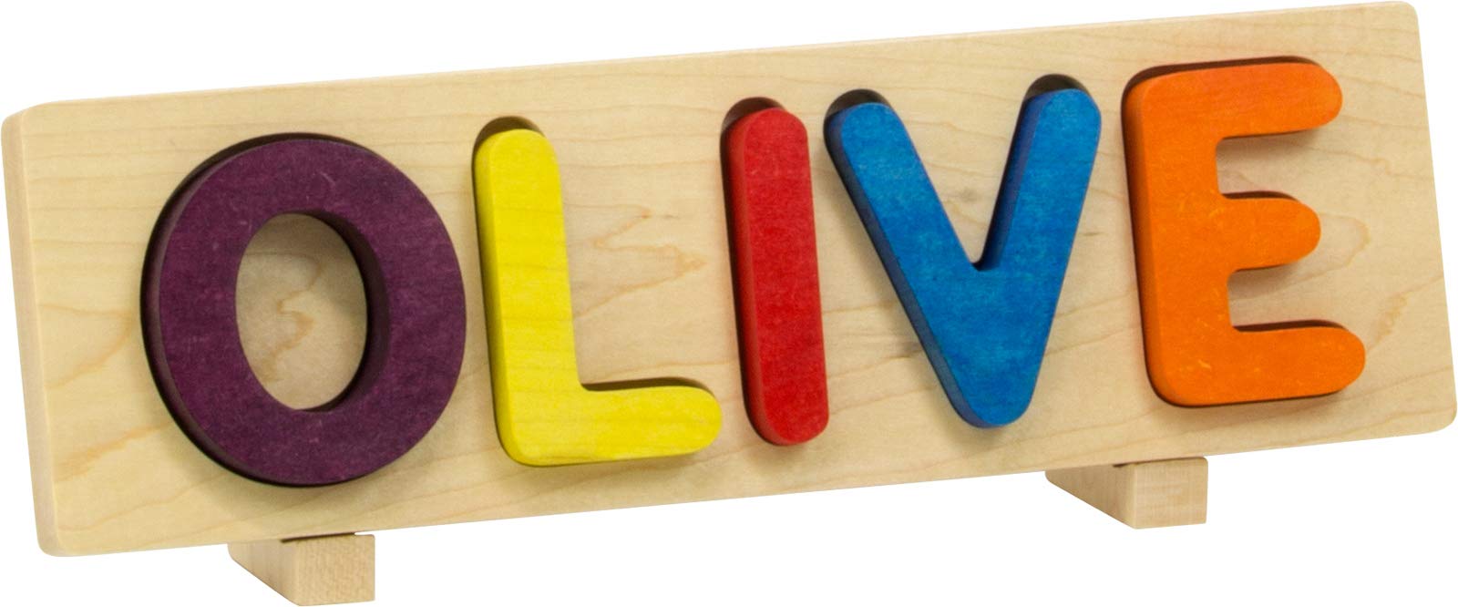 Name Puzzle, Bright Colors - 5 Letters with Props - Made in USA