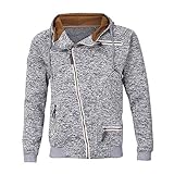 Toimothcn Men's Drawstring Zipper Hooded Sweatshirt