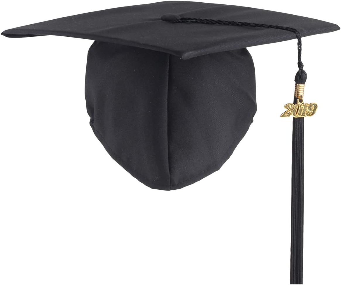 UIALECG Graduation Unisex Matte Adult Graduation Cap with Tassel 2019&2020