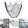 Rosoz Nautical Decorative Fishing Net, Sea Theme Fish Net Decor for Party/Wall Decoration Background,Blue,79inch x… 615 ldbDYlL