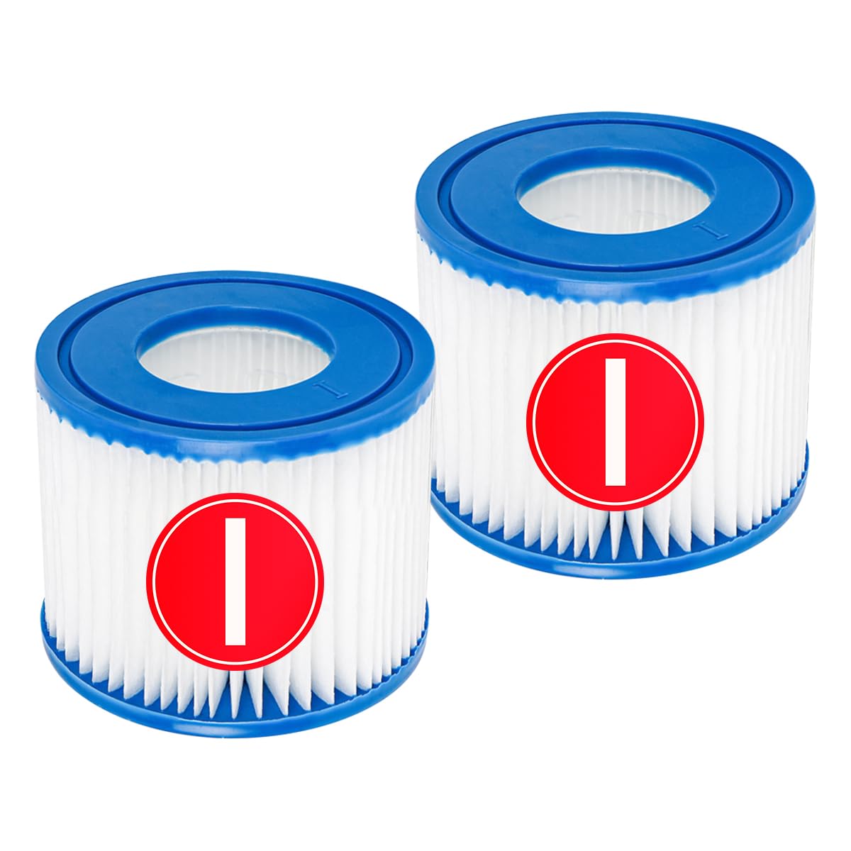 YanBan Swimming Pool Filter Cartridge Compatible with Best-way 58381 Filter Pump, Pack of 2 Repalcement Filter Compatible with Flowclear Type I