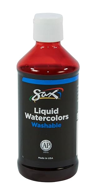SAX 404581 TRUE COLOR CONCENTRATED WASHABLE LIQUID WATERCOLOR – 8 OUNCES – RED