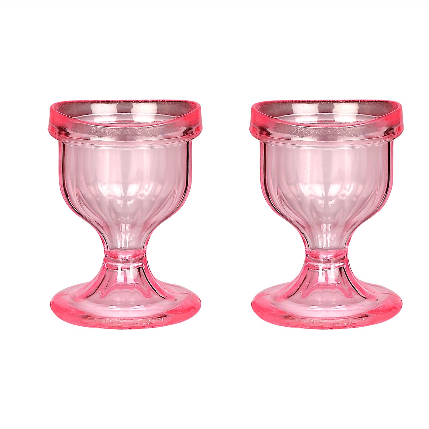 Eye Wash Cup Set of 2 – Reusable Plastic Eye Rinse Cups for Daily Eye Cleaning, Dryness & Redness Relief (Pink)