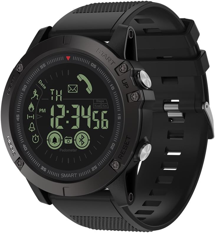 Maeffort Smart Watch, Outdoor Fitness Sport Smart Wrist Watch Bluetooth Waterproof IP67 Pedometer Calorie Counter for Android Samsung IOS Iphone X 7 Plus Smartphones Men Boys Kids Gifts