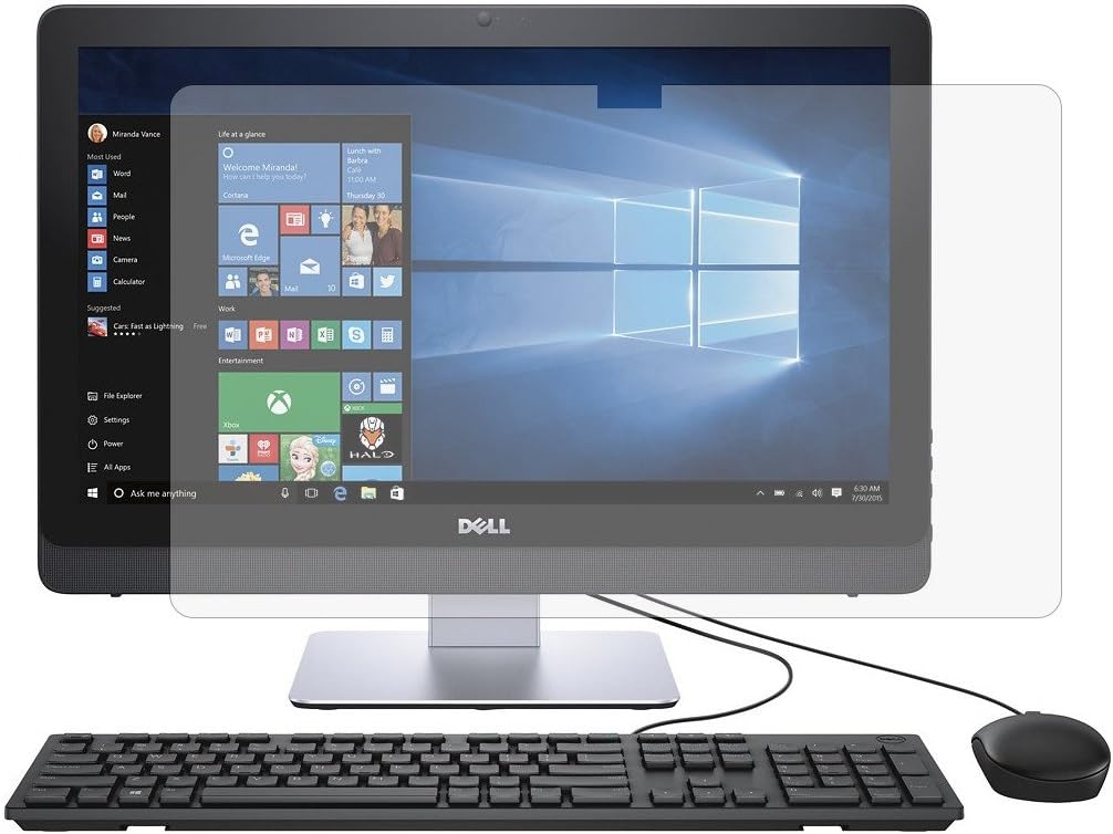 PcProfessional Screen Protector (Set of 2) for Dell Inspiron 22 3000 sereis 3263 21.5" All-in-One Touch Screen Desktop Anti Glare Anti Scratch filter radiation+ microfiber cloth