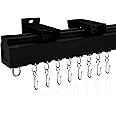 Jos & Haz Ceiling Curtain Track Set – 3ft-16.4ft / 5 Meter – Premium Heavy Duty Curtain Track, Ceiling Mount and Wall Mount for Room Divider, Living Room, Bedroom, Office