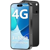 Mini Phone 4G Unlocked 32GB Mini Smartphone World's Smallest Android Phone | with 3.7'' Touch Screen/APP Download/2000mAh Battery/GPS/Dual SIM/Face ID/Expandable memory,Gift for Kids &amp; Students Black