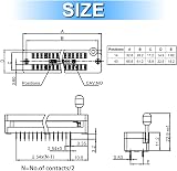 DAOKAI Universal IC Test ZIF Socket 14 16 28 40 Pin 2.54mm Pitch view 2