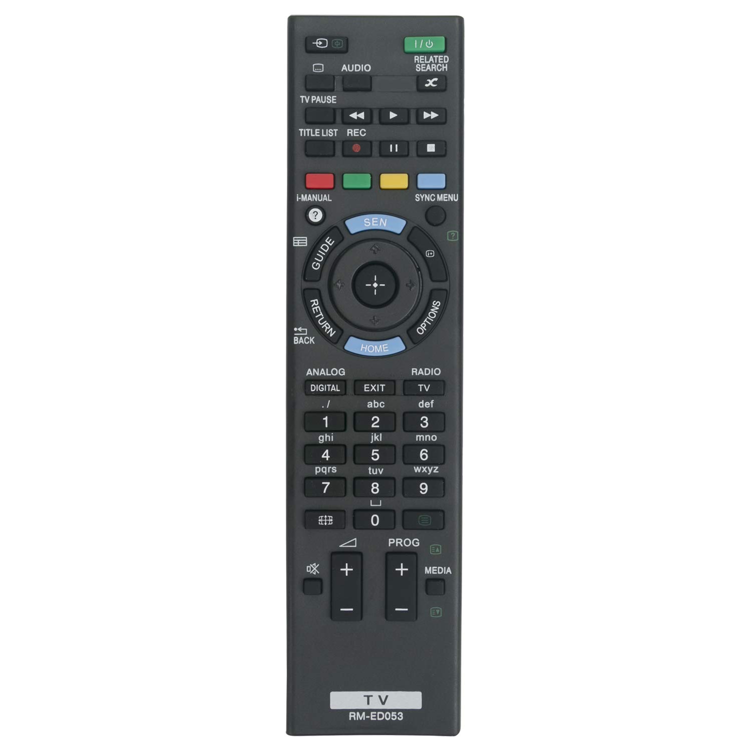 AULCMEETF NEW RM-ED053 Replacement Remote Control Work for Sony TV KDL-32W600A KDL-50W655A KDL-42W650A KDL-32W650A KDL-50W685A KDL-32W655A KDL-32W654A KDL-32W653A KDL-32W651A KDL-32W605A KDL-32W603A