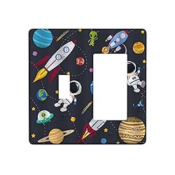 Wpshijia Rocket Planets Astronaut Blue Decorative 2
