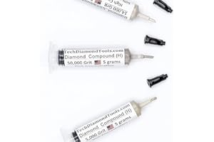 TechDiamondTools Kit of 3 Diamond Polishing Compound Polishing Paste 5000 14000 50000 Grit for Marble Glass Metal Rock Jewelry Resin Silver Gemstone with High Concentration of Diamond Powder USA Made