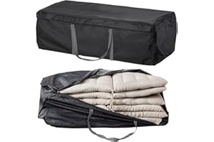 SELUGOVE Outdoor Cushions Storage Bag for Patio Furniture Storage Cushion Christmas Tree Bag Waterproof (48" W x 15" D x 22" H) with Zipper and Handle