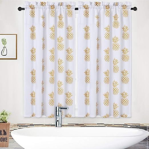 Amazon Com Nanan Pineapple Curtains 45 Inch Long Casual Weave