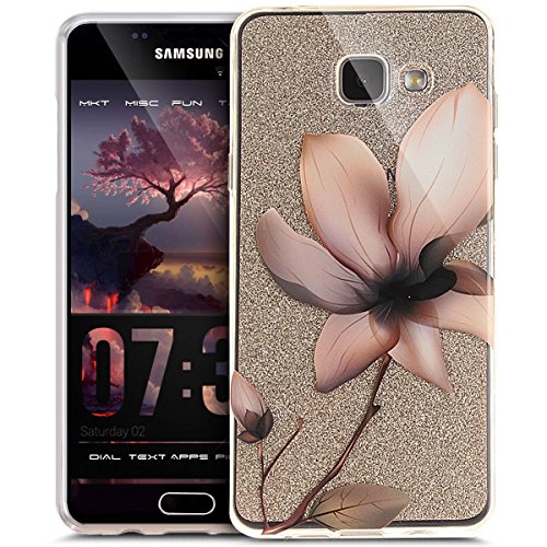 Galaxy A3 2016 Case,Galaxy A3 2016 Cover,ikasus Ultra Thin Soft TPU Case,Art Painted Soft Silicone Rubber Case,Crystal Clear Soft Silicone Back Cover for Galaxy A3 (2016) A310 (4.7"),Pink Flower