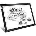 Black A4 Dimmable LED Artcraft Light Box Tracer Slim Light Pad Portable Tablet, USB Power Cable Copy Drawing Board Tracing Table for Artists Designing, Animation, Sketching, Stenciling X-ray Viewing