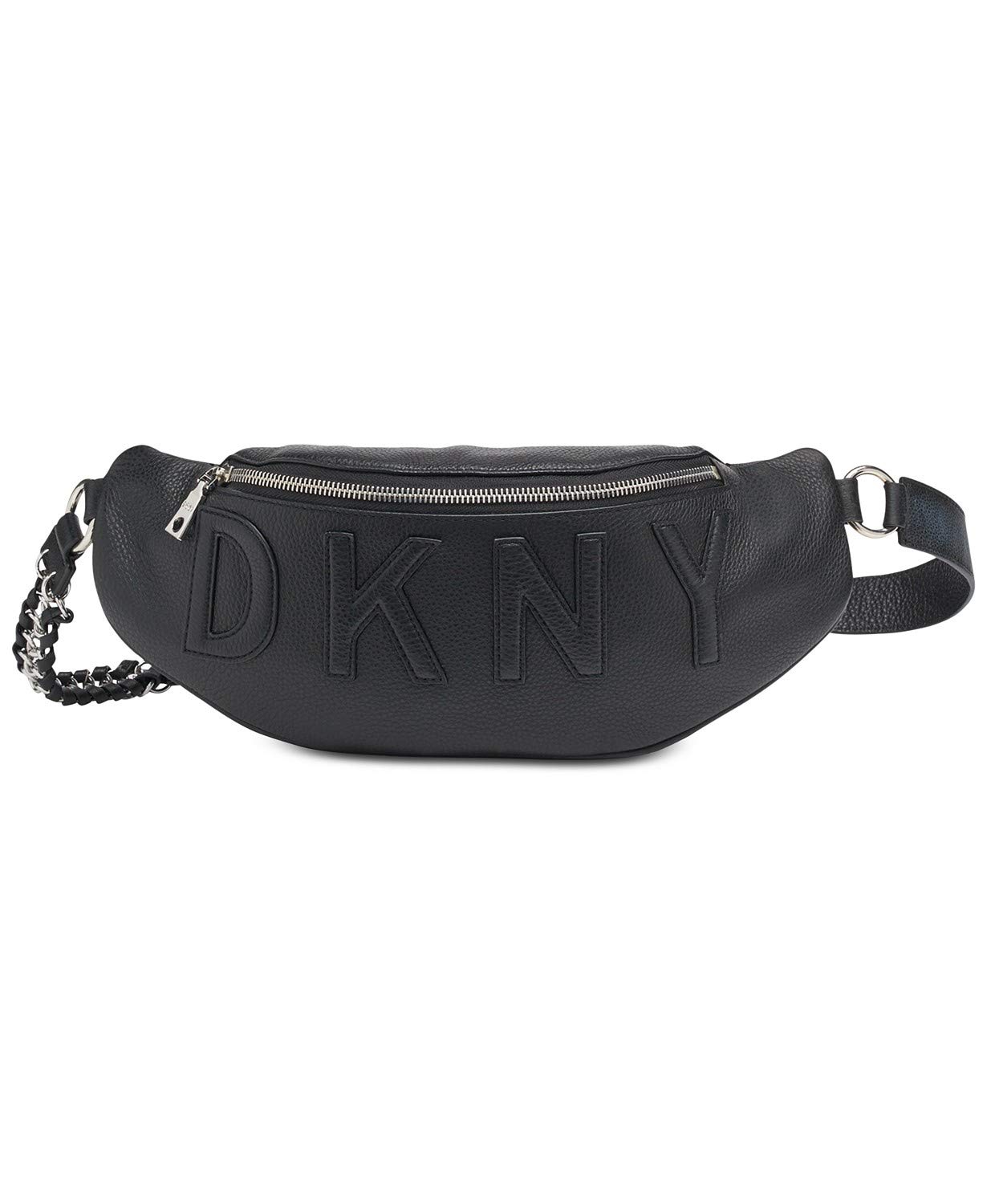 DKNY Irvington Leather Logo Belt Bag Fanny Pack Black 795733247203 eBay
