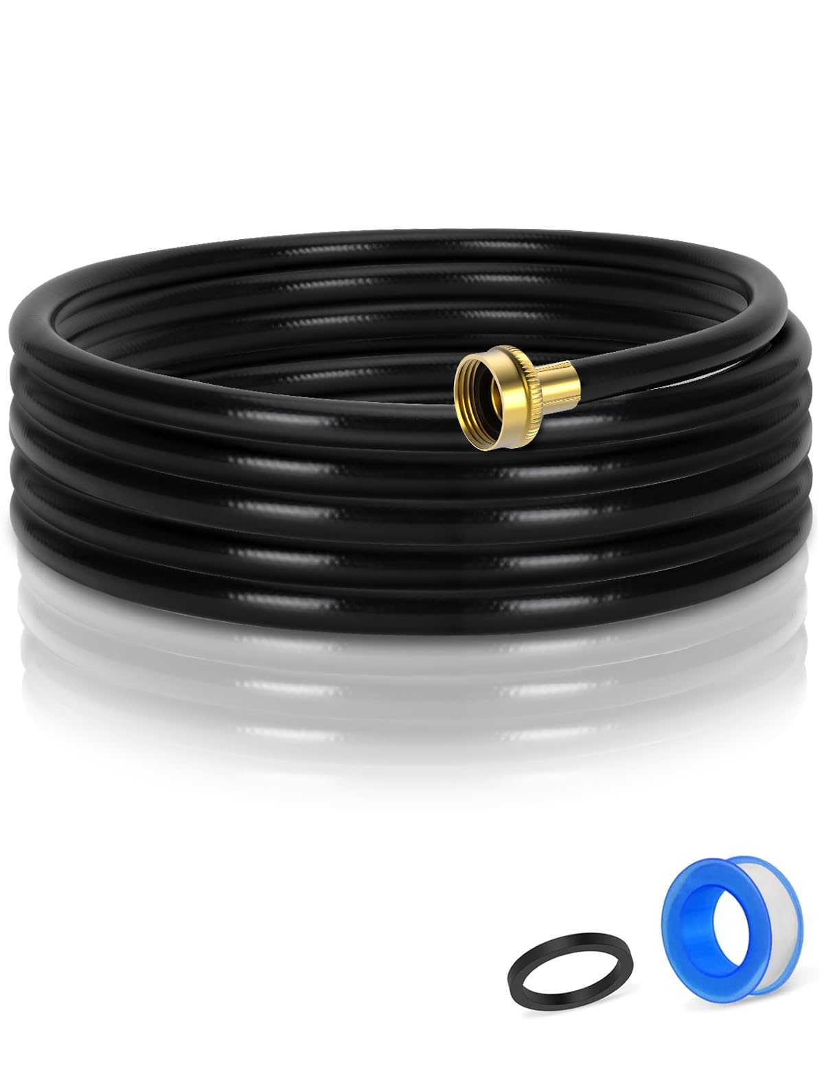 Photo 1 of (7 Length Options) Dehumidifier Drain Hose with 3/4 Inch FHT Connector, Featuring Rust-Resistant Brass Fittings for Leak-Proof Connection, Perfectly Compatible with Most Dehumidifier Brands