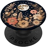 Boho Moon And Wildflowers PopSockets Standard PopGrip