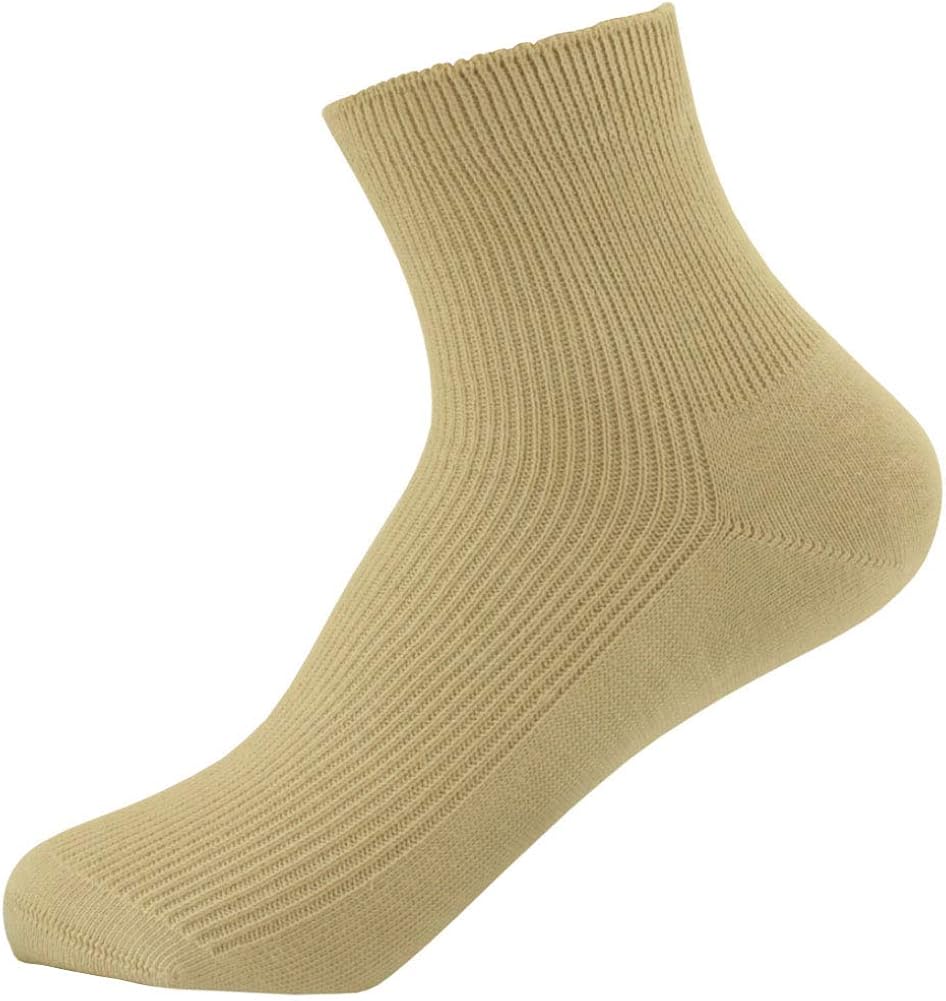 100 Cotton Ankle Socks Women's 3pack Thin Gentle Grip Work/Casual