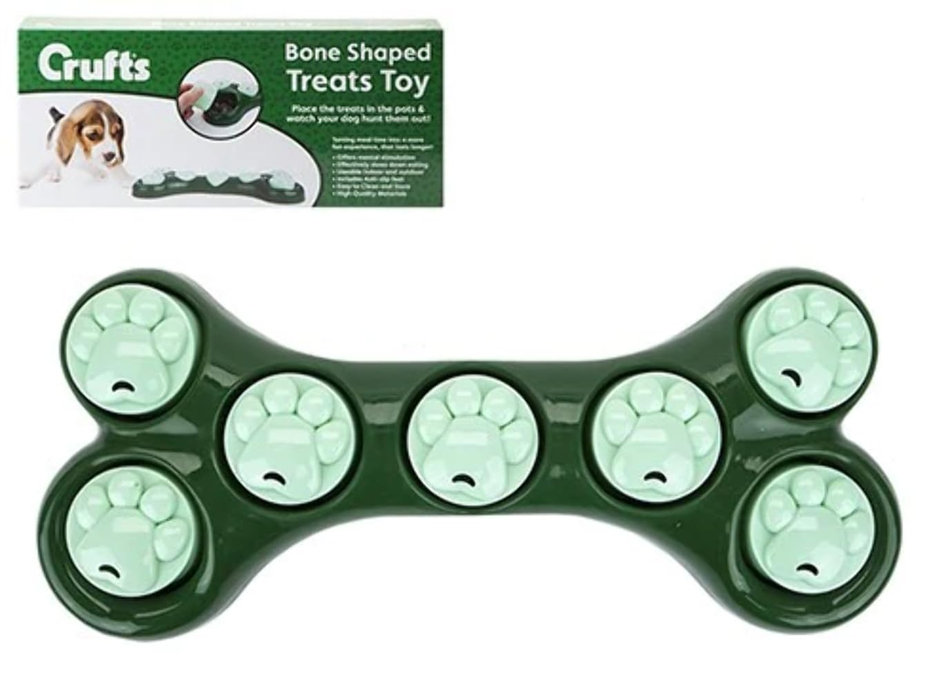 Crufts Bone Shape Treat Toy in Box