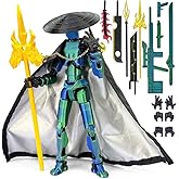 SGYYSG T13 Assembly Completed Action Figures,T-13 Action Figure, Robo 13 3D Printed Action Figure - The Ultimate Hero for Action-Packed Playtime,5.2 Inch, Blue Green