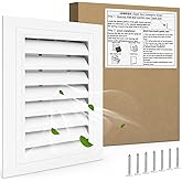 12"*18" Gable Vent,Aluminum Alloy Wall Vent Shed Vents,with Removable Strainer and 180 Degree Opening Angle.Ideal for Attic,Shed,Garage,Play House,Coop.[Inside Dimensions:10"w X 16"h]-White 1 Pack