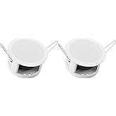 Diinpaul 2 Inch Small Ceiling Speakers, Passive Full Range Surround Sound Speakers, Perfect for Kitchen/Bedroom/Living Room, White, Pair
