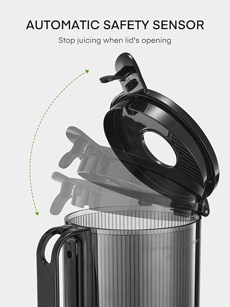 JUICER MACHINES, 5.4″ EXTRA LARGE FEED CHUTE FIT WHOLE FRUITS & VEGETABLES, SLOW MASTICATING COLD PRESS JUICER EASY TO CLEAN, 250W, HIGH JUICE YIELD