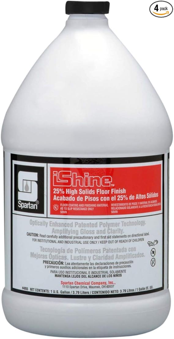 Amazon Com Spartan Ishine Floor Finish Gallons 4 Per Case Health Personal Care