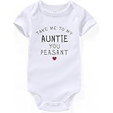 AIZFFZY Take Me To My Auntie You Peasant Baby Clothes Boy Aunt Loves Me infant Girl bodysuits Unisex white