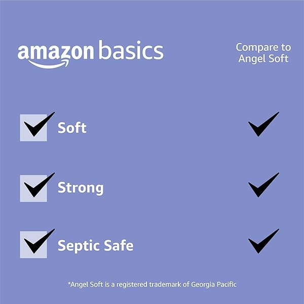 AMAZON BASICS 2-PLY TOILET PAPER, 6 ROLLS (1 PACKS OF 6), EQUIVALENT TO 25 REGULAR ROLLS