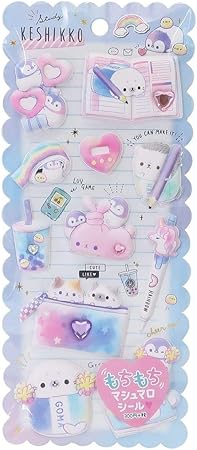 Amazon Co Jp シール シート もちもち マシュマロ シール Keshiiko クラックス デコシール かわいい グッズ 通販 おもちゃ