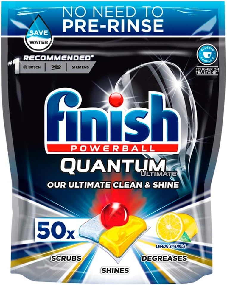Finish Quantum Ultimate Dishwasher Tablets Lemon 50 Tablets Amazon.co