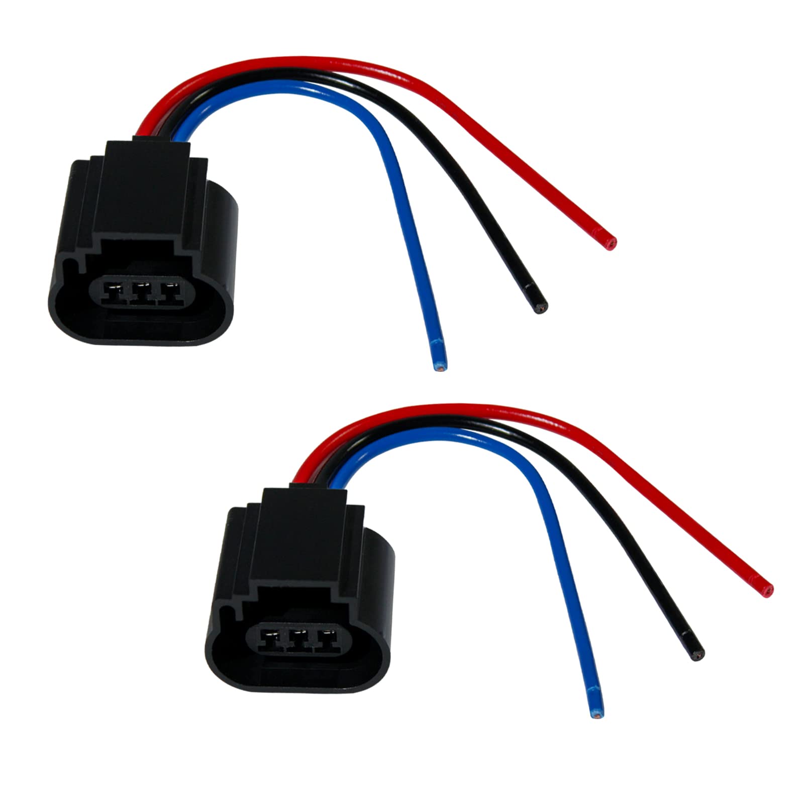 Photo 1 of 9008 H13 Female Socket Plug Wire Harness Adapter Connector for H13LL Headlights Lamps Bulbs (2pcs/pk)