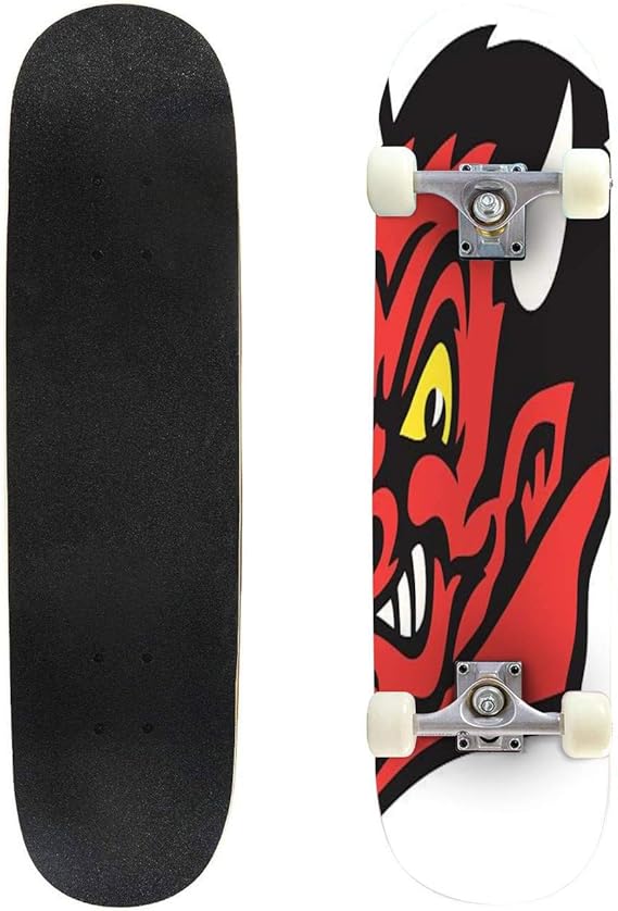 31'' Complete Skateboard Devil Stock Illustration Standard