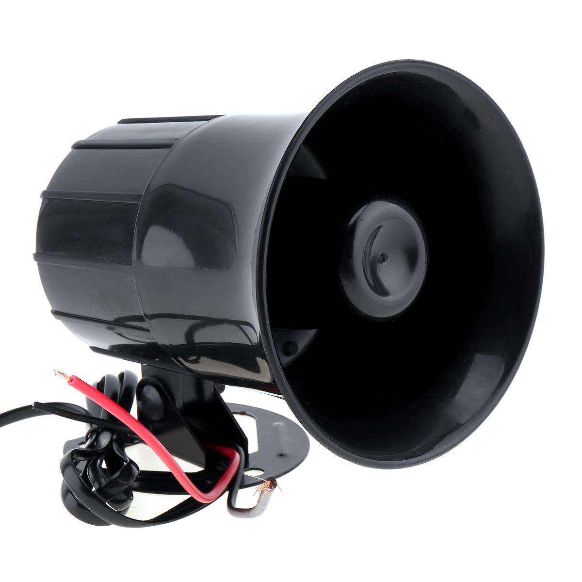 Wired Alarm Siren Horn, 100W 12V 6 Sound Car Truck Speaker Loud Siren Horn 120-150dB with MIC