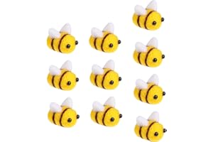 COHEALI Felt Bees for Crafts: 10pcs Wool Felt Bumble Bee Plush for Crafts DIY Baby Shower Gender Reveal Gift Themed Party Decoration