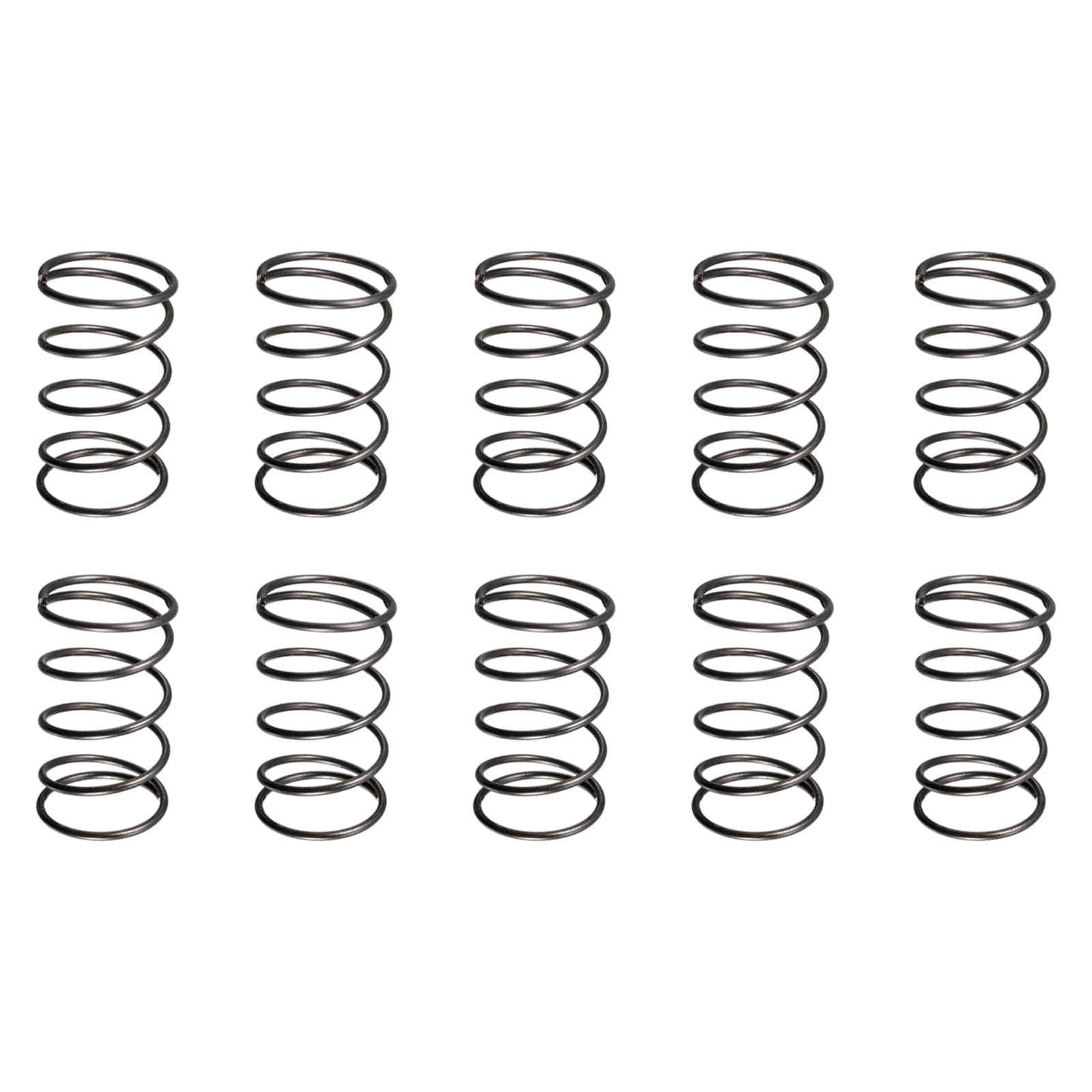 DTGN 1.2x18x30mm(DxODxL) Compression Spring - 10Pack - Good for Machinery - Spring Steel Extension Spring - Black