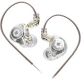 KZ EDX Pro in Ear Monitor Headphones KZ IEM Earphones Dual DD HiFi Stereo Sound Stage Earphones Wired Noise Cancelling Gaming Earbuds for Musicians Singer Audiophiles