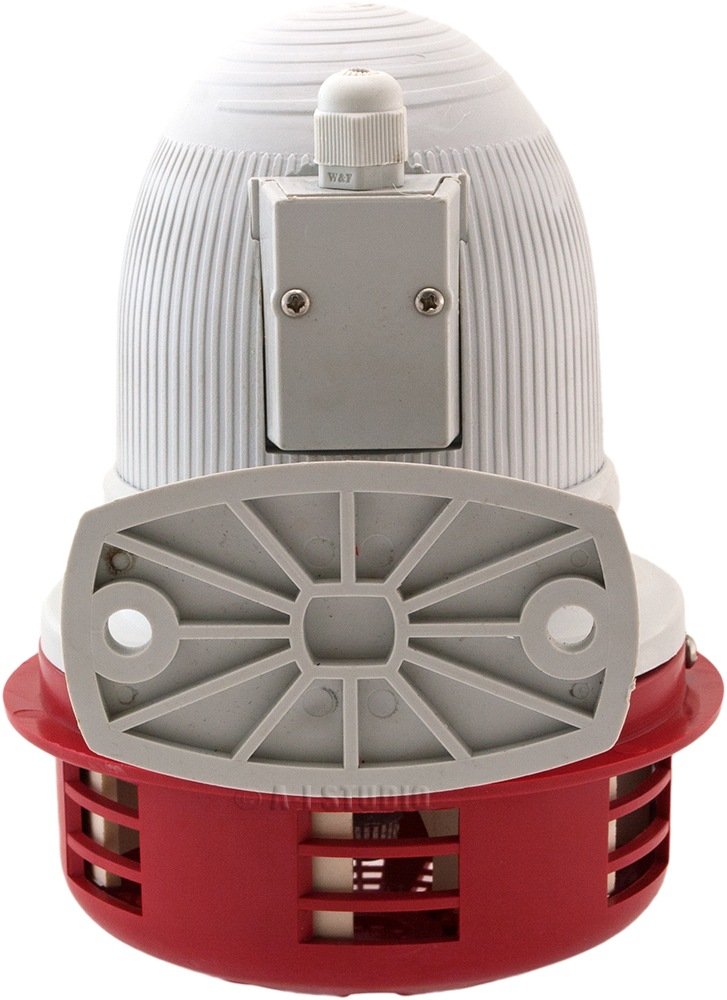Vixen Horns Loud 105db Electric Motor Powered Alarm / Siren (Air Raid) Small / Compact 12 V vxs4006 Vehicle - Medium Red VXS9080SCL