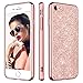 BENTOBEN Phone Case for Apple iPhone 8/7, Slim Stylish Protective Shockproof Phone Cases Luxury Glitter Sparkle Bling Pretty Cover Cases Shiny Girly Phone Cover with Lanyard for Girls Women, Rose Gold