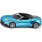 Siku Aston Martin DBS Superleggera 1582 | Diecast Metal &amp; Plastic Toy Vehicle Replica | Ice Blue Color | Openable Doors, Sports Rims, Rubberized Tires | Collectible Blister Series