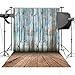 5x7ft Blue Wood Wall And Brown Wood Floor Photography Background for childrens backdrop D-2233
