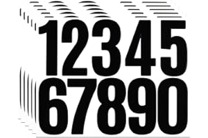 BINLINHONGO 60 3 Inches Large Number Stickers, Self-Adhesive Vinyl 0-9 Sticker Decals for Mailbox, Doors, Trucks and Outdoors