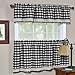 Buffalo Check Tier Pair Window Curtain Set - 58 Inch Width, 36 Inch Length - Black & White Plaid Drapes - Light Filtering Drapes for Kitchen, Bedroom, Living & Dining Room by Achim Home Decor