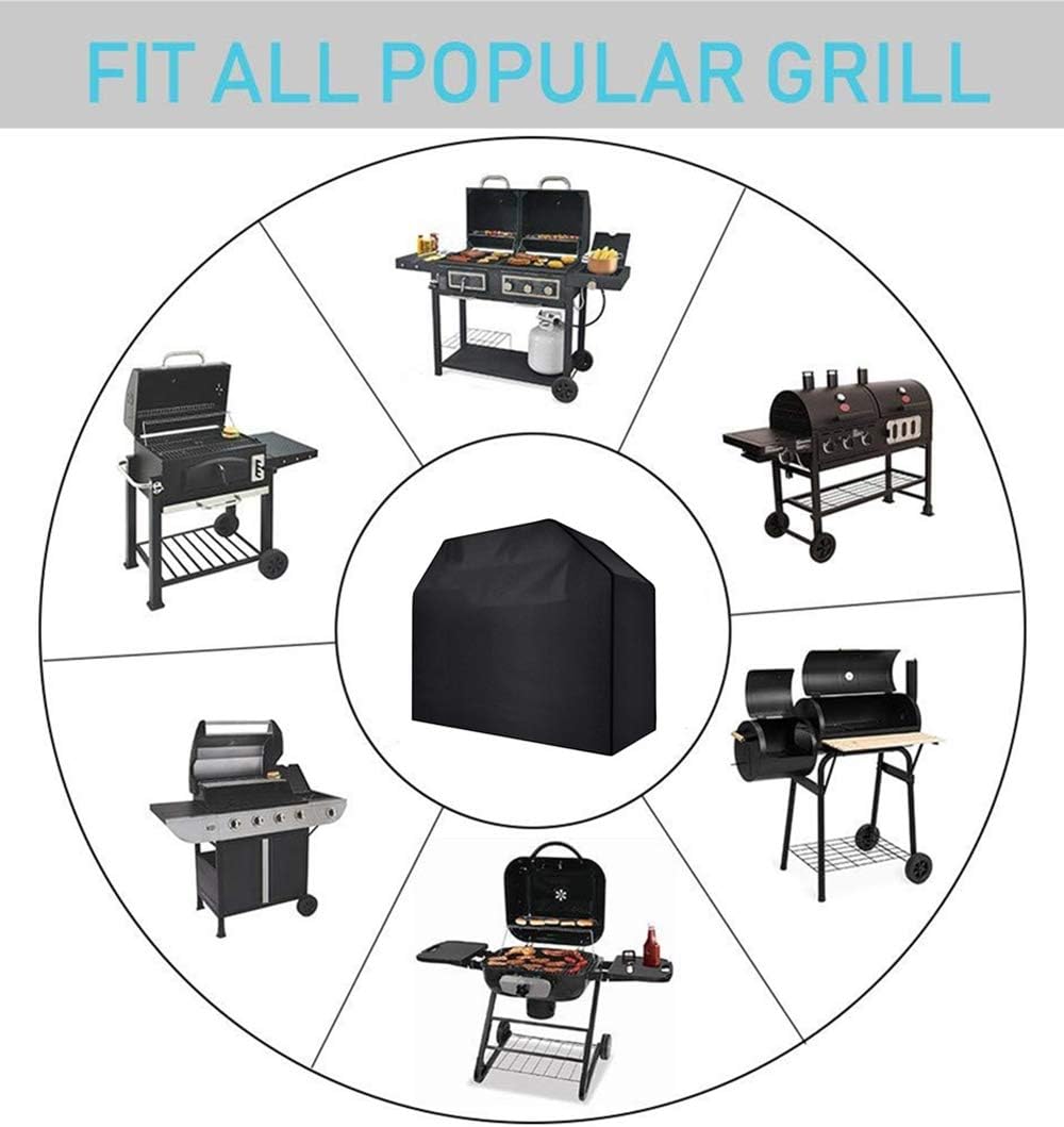 KOKOMALL Barbecue Covers Waterproof Outdoor 210D Gas Grill Cover of BBQ Heavy Duty with Storage Bag 64 Inch - Image 5