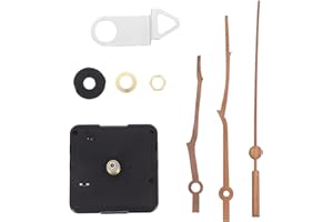 CATIEBYE Silent DIY Clock Movement Long Shaft Sweep Second Walnut Wood Hands 28mm Shaft Quartz Clock