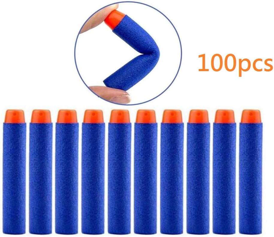 Ixport Plastic Foam Toy Bullet Dart Bullets Refill Pack for Nerf N-Strike Elite Series Guns (100 Pcs)